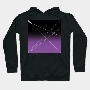 Gradient black and purple W. Metallic lines Hoodie